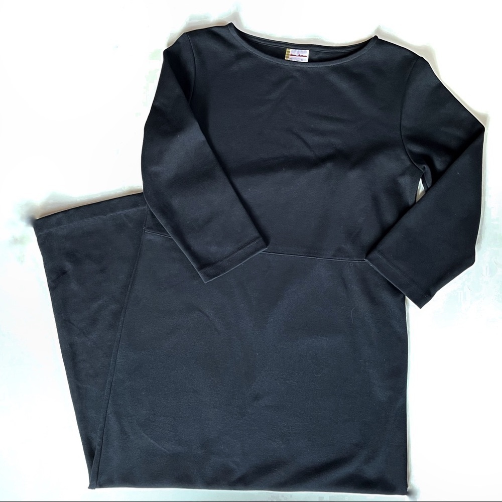Hanna Andersson 3/4 Sleeve Sweatshirt Maxi Dress Size M minimalist